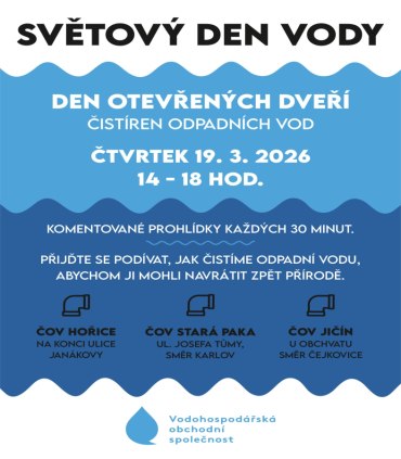 Světový den vody - den otevřených dveří 