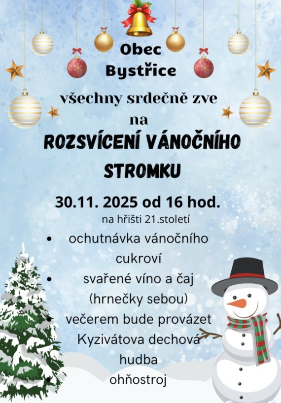 Rozsvěcení vánočního stromečku 