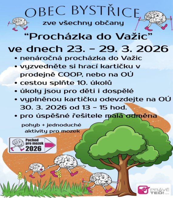 Pochod pro mozek - procházka do Važic